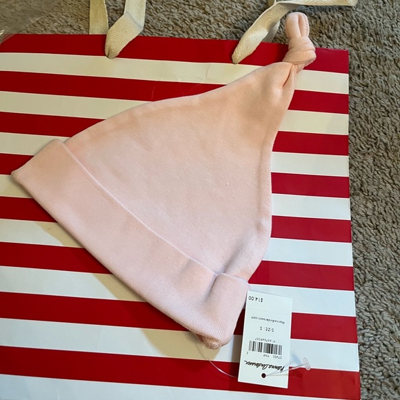BABY KIDS HANNA ANDERSON TOP KNOT BEANIE PINK NWT - Picture 1 of 12